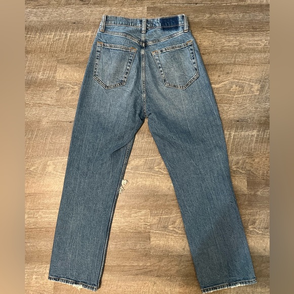 Abercrombie & Fitch curve love ankle straight ultra high rise jean in 25/0 S - Picture 3 of 4